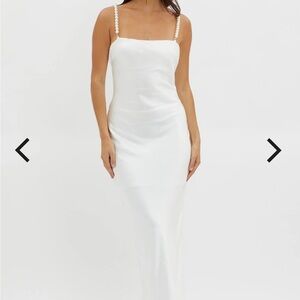 Pearl Strap Maxi Dress- New